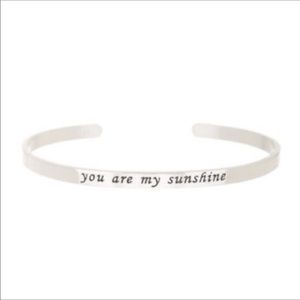 LA ROCKS YOU ARE MY SUNSHINE CUFF BRACELET NWT
